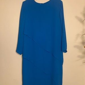 Ladies vintage Pierre Cardin blue layered dress size 10